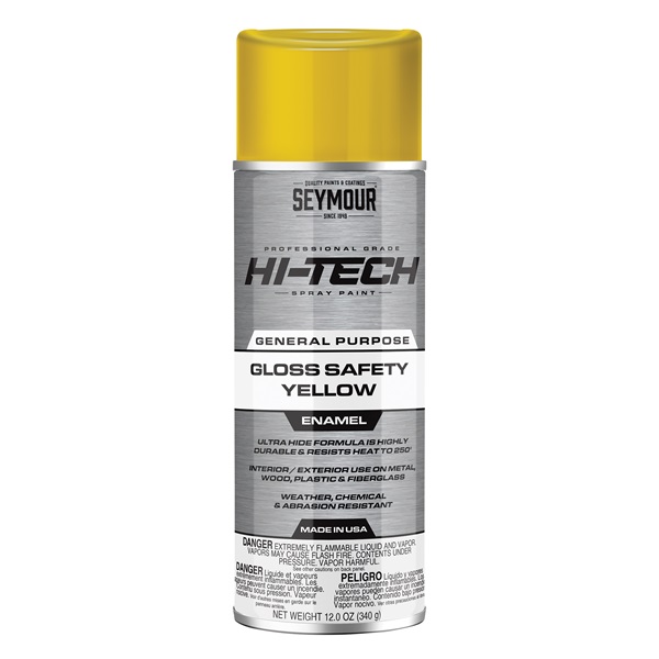 SEYMOUR® HI-TECH Spray Enamels - Gloss Safety Yellow, 12 oz